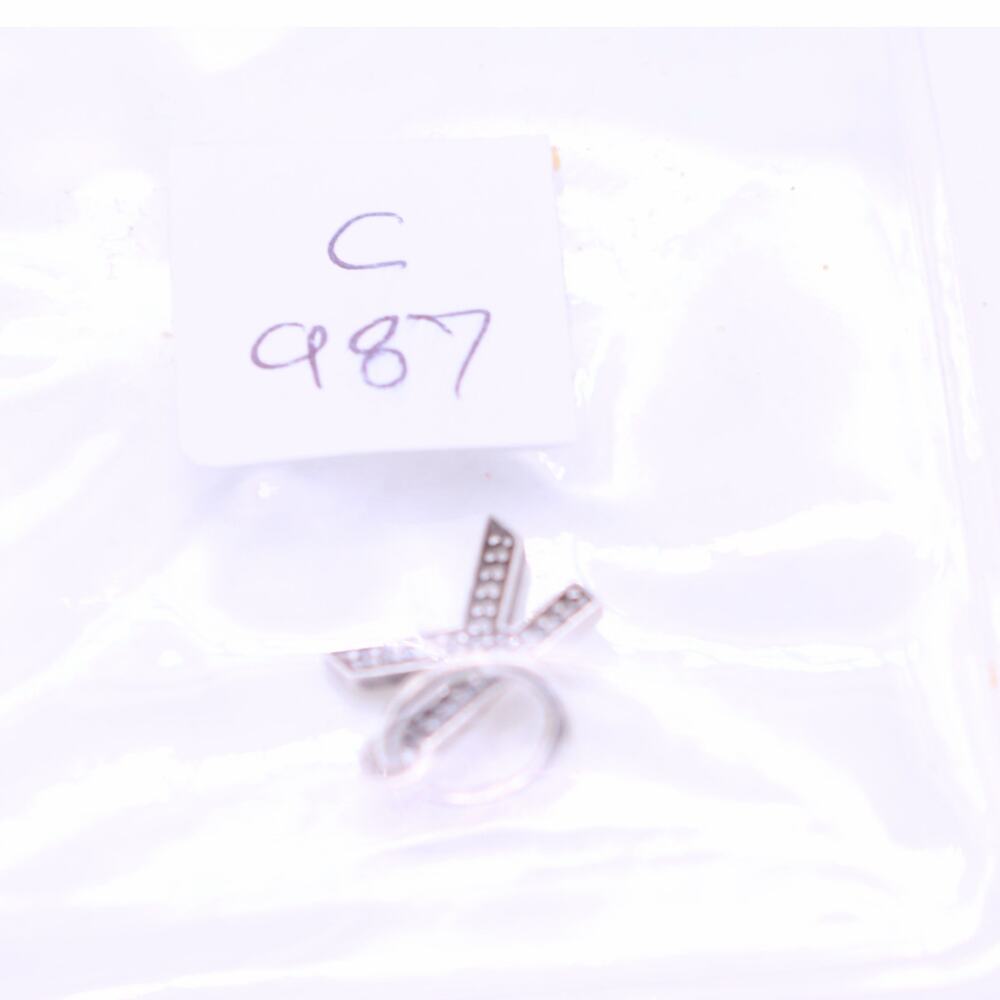 Authentic PANDORA Retired Letter K Dangle with Zirconia - Picture 9 of 9